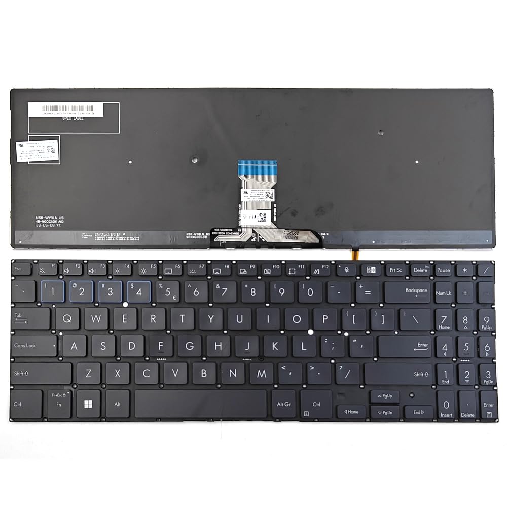 Amazon.com: KGIGIBE Replacement Backlit Keyboard for Asus